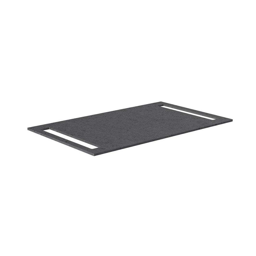Korsbakken Benkeplate HPL med 2 side håndkleholder Antrasitt / 2 sider / 80cm Korsbakken Benkeplate bad