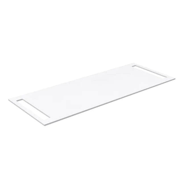 Korsbakken Benkeplate HPL med 2 side håndkleholder Hvit matt / 2 sider / 120cm Korsbakken Benkeplate bad KO-513502120