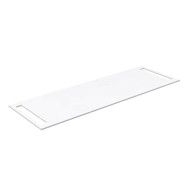 Korsbakken Benkeplate HPL med 2 side håndkleholder Hvit matt / 2 sider / 140cm Korsbakken Benkeplate bad KO-513502140