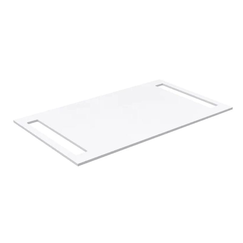 Korsbakken Benkeplate HPL med 2 side håndkleholder Hvit matt / 2 sider / 80cm Korsbakken Benkeplate bad KO-513502080