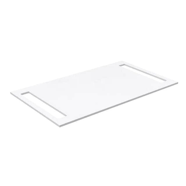 Korsbakken Benkeplate HPL med 2 side håndkleholder Hvit matt / 2 sider / 80cm Korsbakken Benkeplate bad KO-513502080