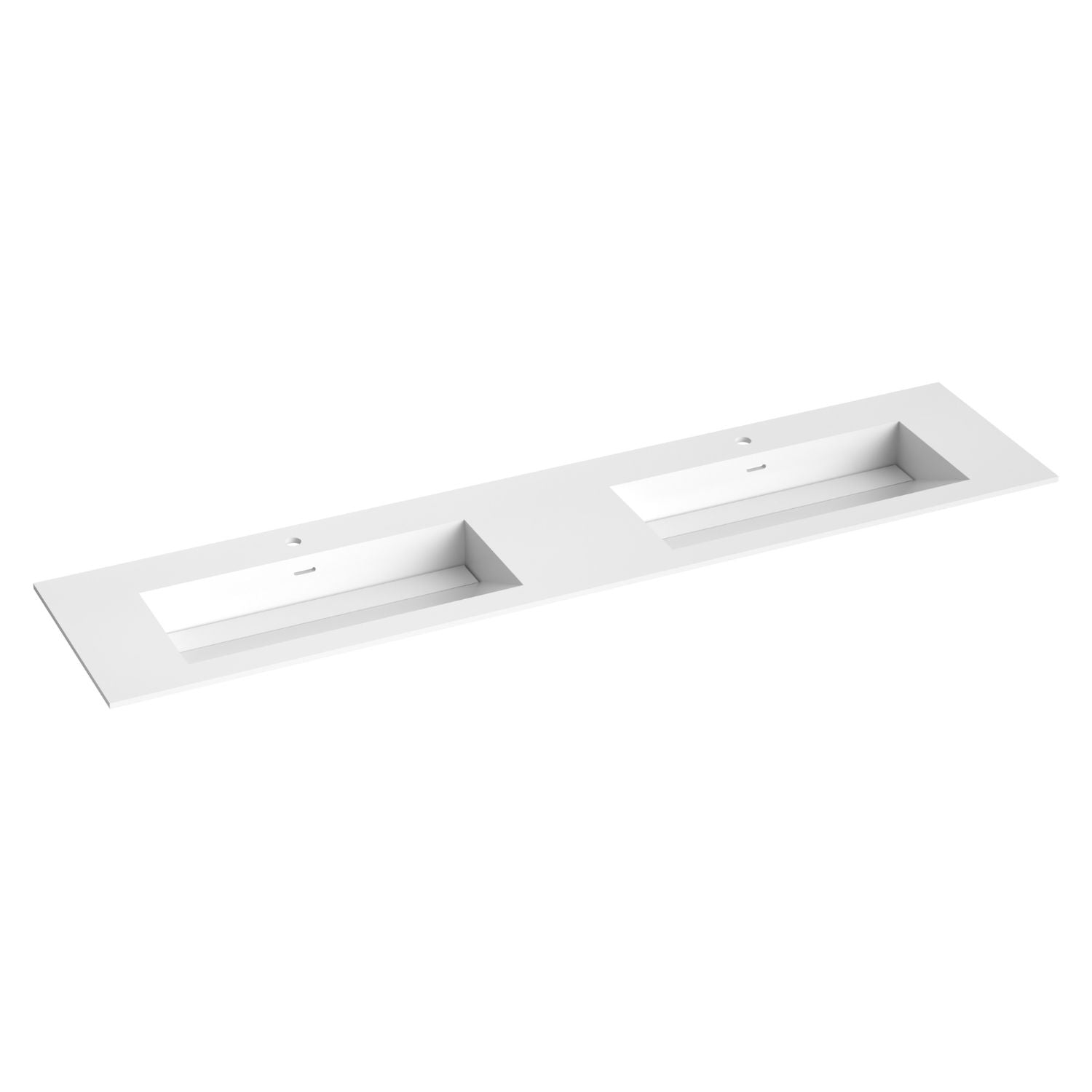 Korsbakken Corian Servant med Skrå Bunn Hvit matt / 200cm dobbel Korsbakken Møbelservant KO-373602201