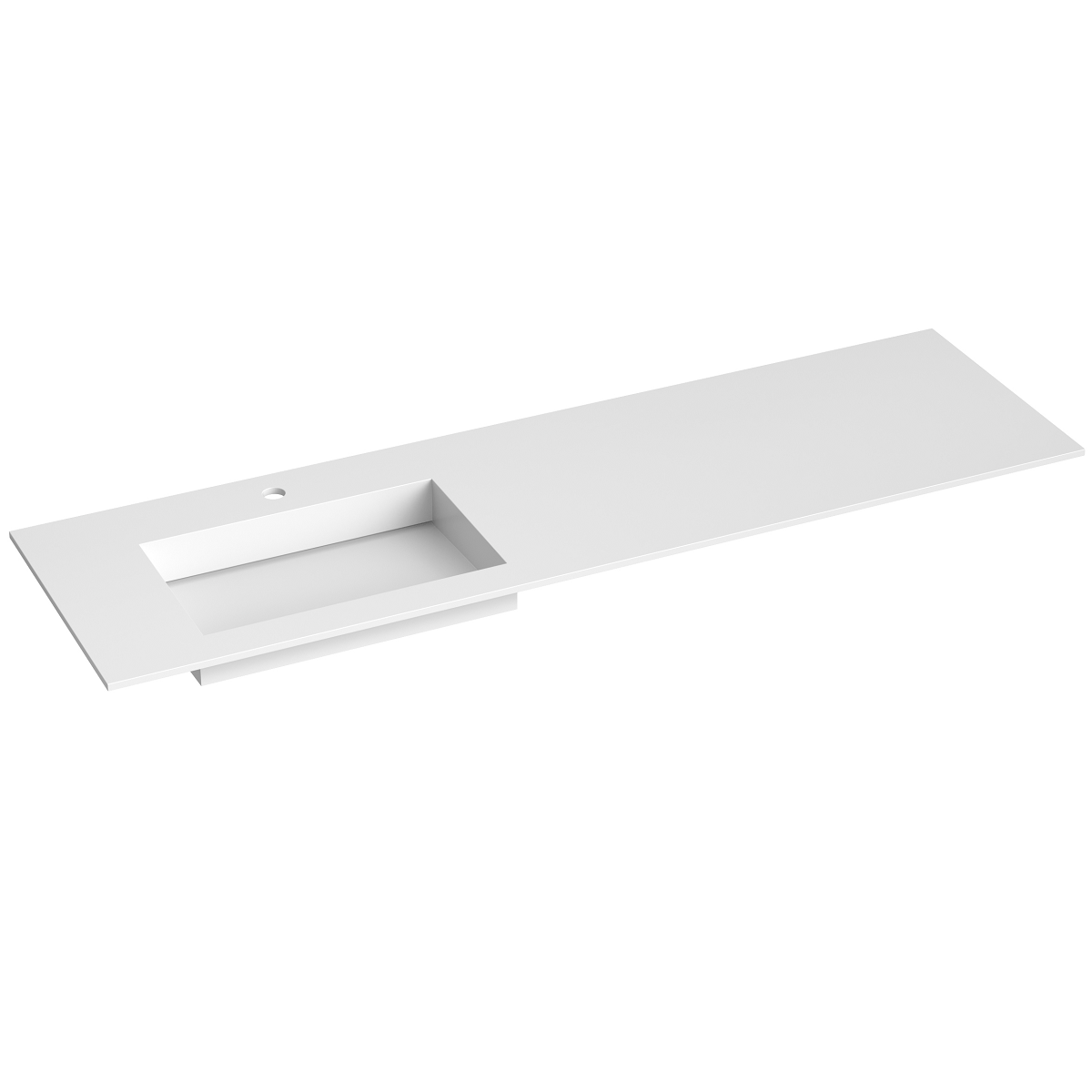 Korsbakken Corian Sidestilt Servant med Flat Bunn Korsbakken Baderomsservant