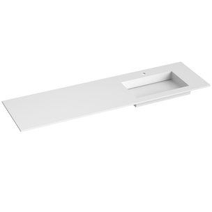 Korsbakken Corian Sidestilt Servant med Flat Bunn