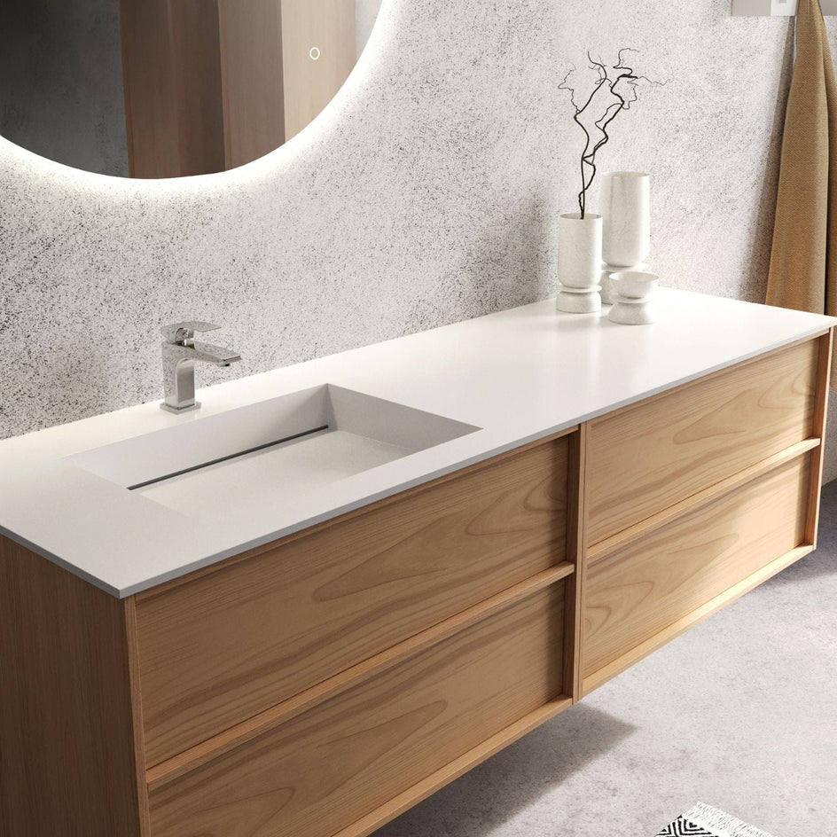 Korsbakken Corian Sidestilt Servant med Flat Bunn Korsbakken Møbelservant