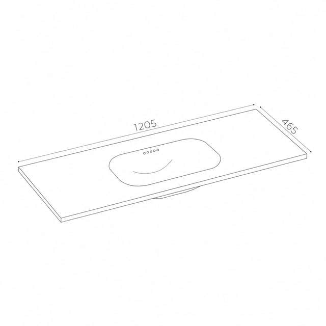 Korsbakken Nice Heldekkende Servant Hvit matt / 120cm / Uten Korsbakken Møbelservant KO-463702120