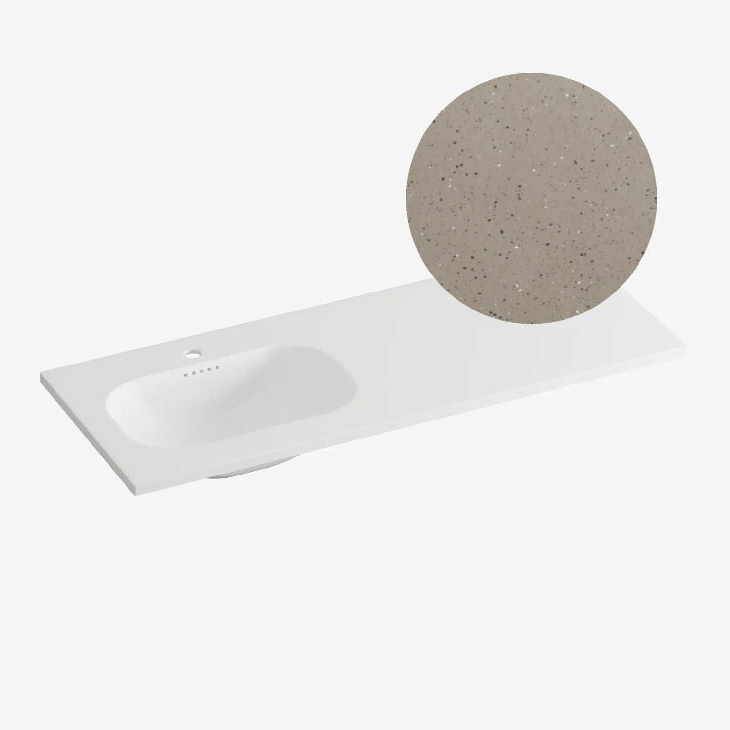 Korsbakken Nice Heldekkende Servant Terrazzo lava / 120cm venstre Korsbakken Møbelservant KO-463210125