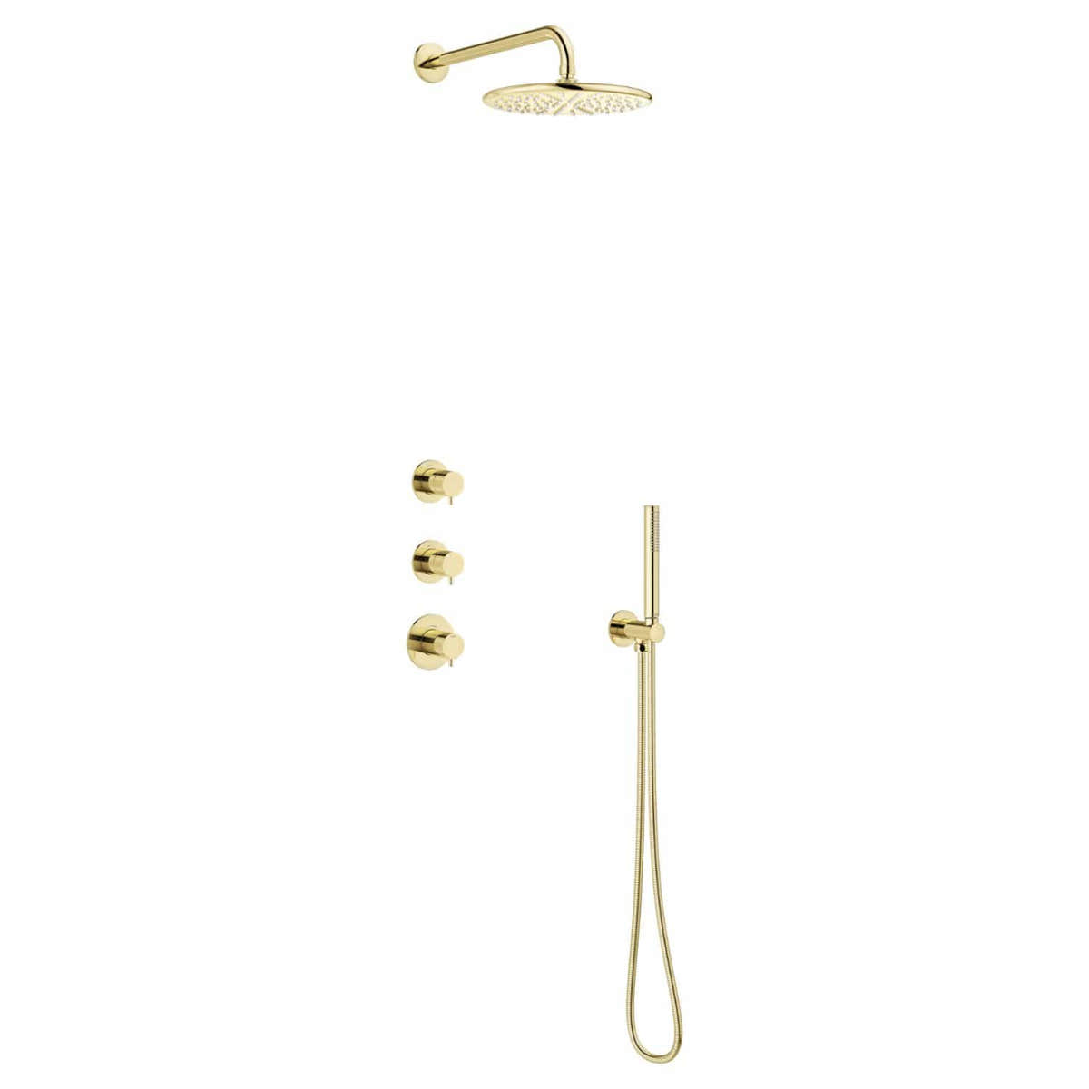 Korsbakken Silhouet XS1 takdusj for innbygging komplett Messing Korsbakken Blandebatteri innbygging KO-57XS177