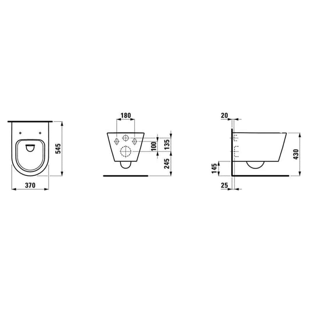 Laufen Kartell Rimless Vegghengt Toalett Laufen Vegghengt toalett