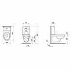 Laufen KOMPAS Rimless veggtoalett uten sete