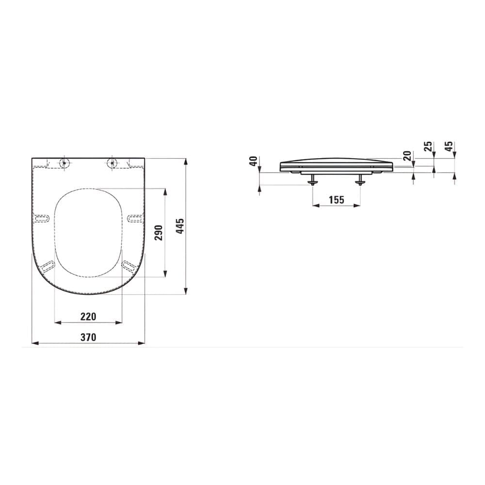 Laufen Lua SC/QR Toalettsete Hvit Laufen Toalettsete GRO-6135579