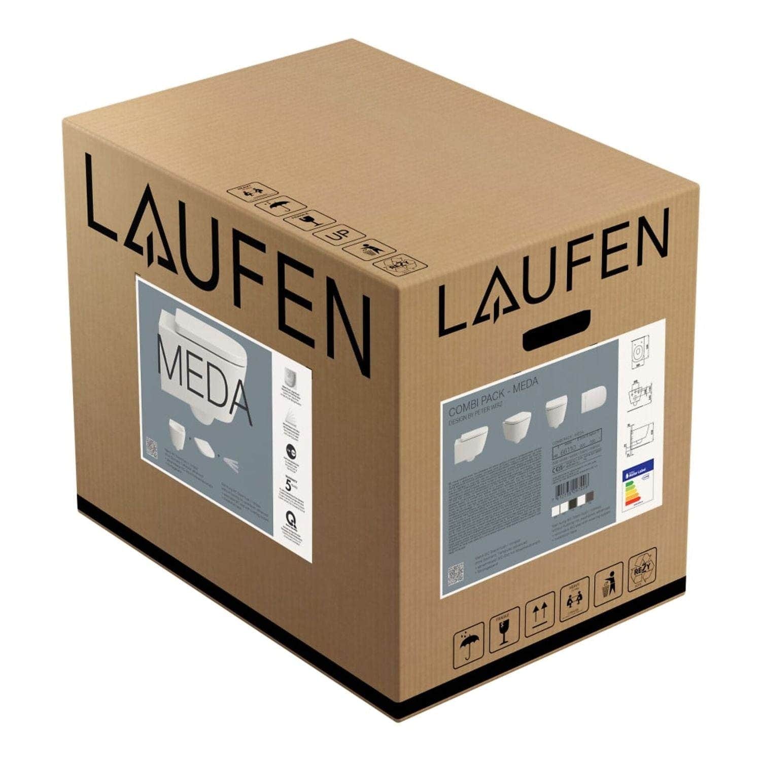 Laufen Meda Rimless Vegghengt Toalett Hvit Laufen Vegghengt toalett GRO-1389255
