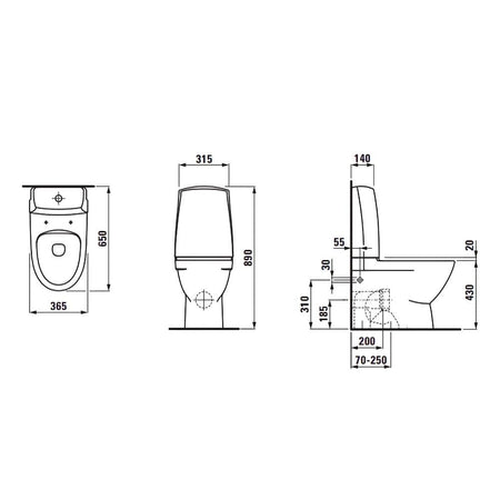 Laufen PRO N BTW Rimless Gulvtoalett