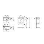Laufen PRO S Asymmetrisk Servant B48xD28xH15cm