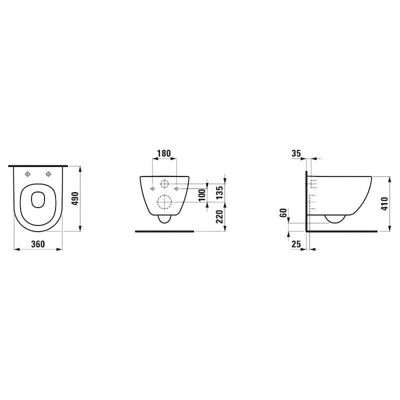 Laufen PRO X SilentFlush Compact vegghengt toalett Hvit Laufen Vegghengt toalett GRO-1579511