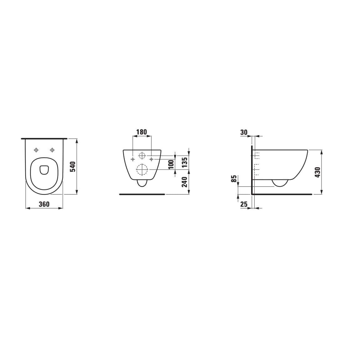 Laufen PRO X SilentFlush Rimless vegghengt toalett Hvit Laufen Vegghengt toalett GRO-1579510