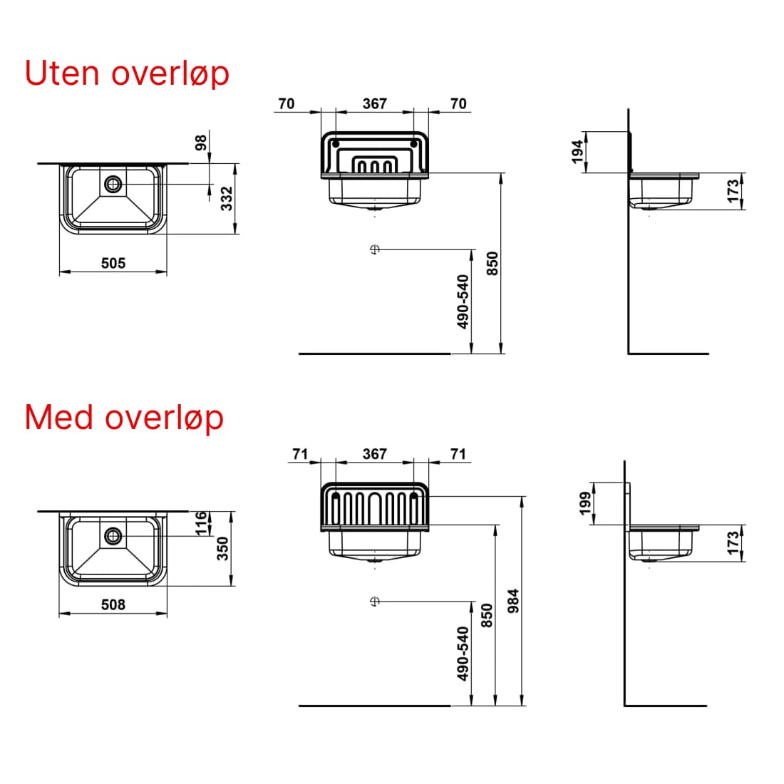 Laufen VITREON CLASSIC utslagsvask Laufen Utslagsvask