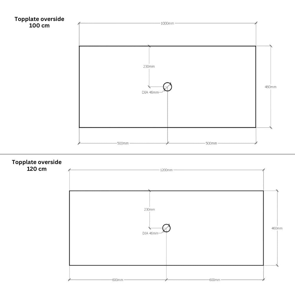 Linn Bad Corian Benkeplate for toppservant Linn Bad Benkeplate bad