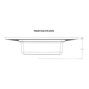 Linn Bad Corian topplate med Eir servant B(60-160)xH1,2xD46cm