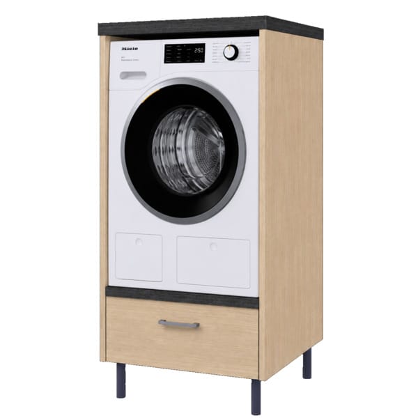 Linn Bad Dekksidesett med skuff til vaskemaskin eller tørketrommel Ask / 60cm Linn Bad Dekkside vaskerom LB-750506