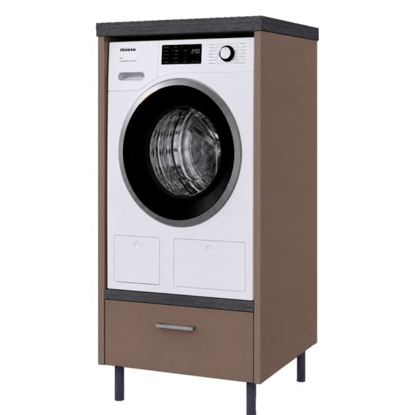 Linn Bad Dekksidesett med skuff til vaskemaskin eller tørketrommel Lun beige / 60cm Linn Bad Dekkside vaskerom LB-790506