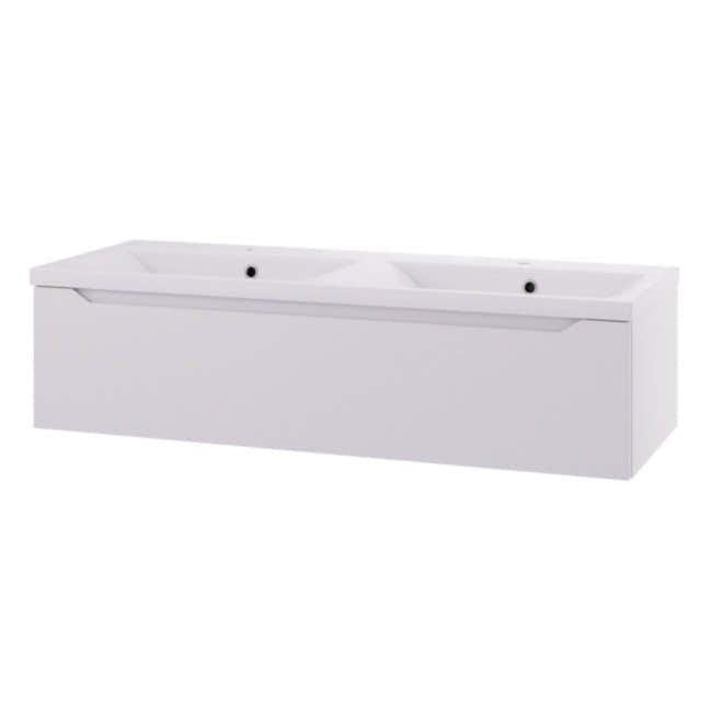 Linn Bad Emma D45 Servantskap 1 skuff Hvit / 120cm høyre Linn Bad Servantskap LB-130112H1S