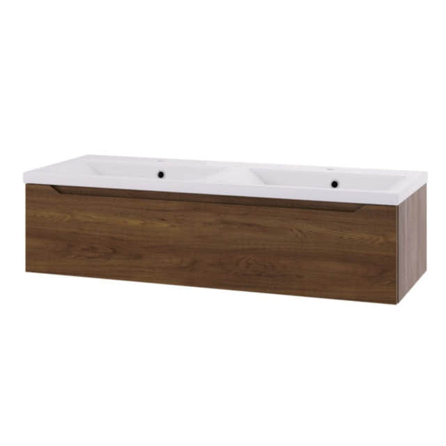 Linn Bad Emma D45 Servantskap 1 skuff Mørk eik / 120cm venstre Linn Bad Servantskap LB-130812V1S