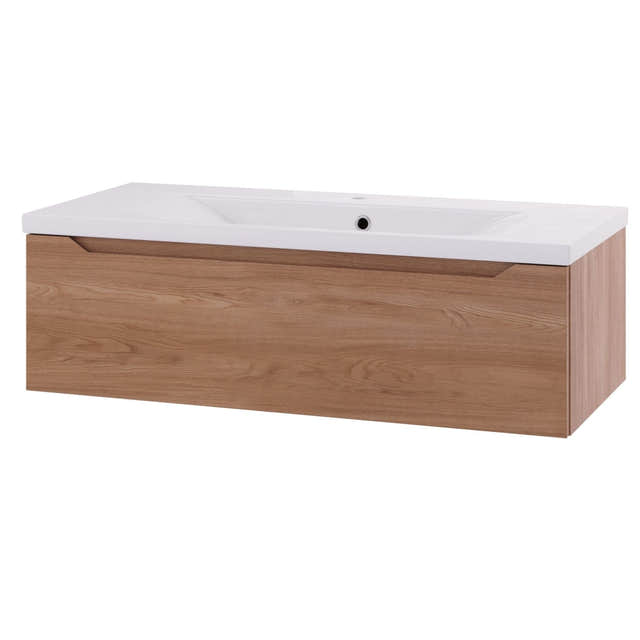 Linn Bad Emma D45 Servantskap med 1 skuff Eik / 100cm Linn Bad Servantskap LB-1305101S
