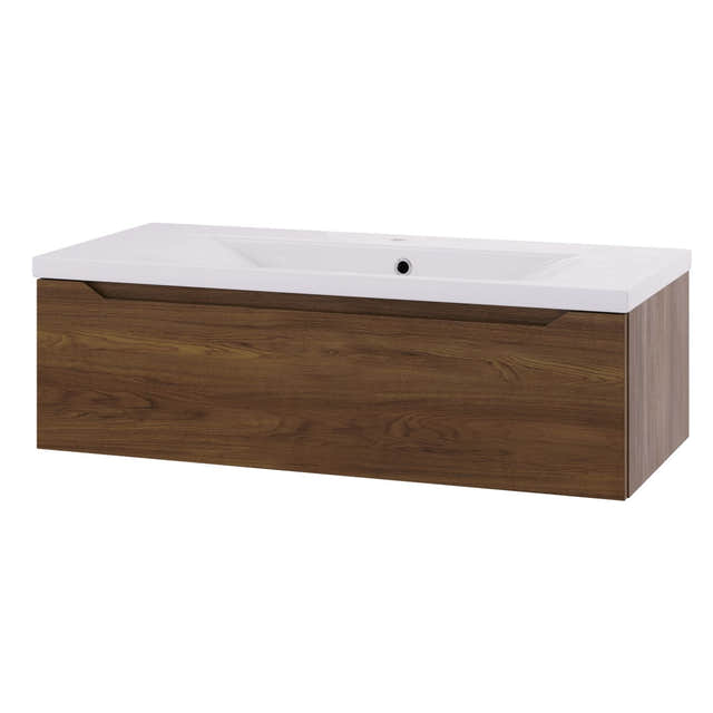 Linn Bad Emma D45 Servantskap med 1 skuff Mørk eik / 100cm Linn Bad Servantskap LB-1308101S