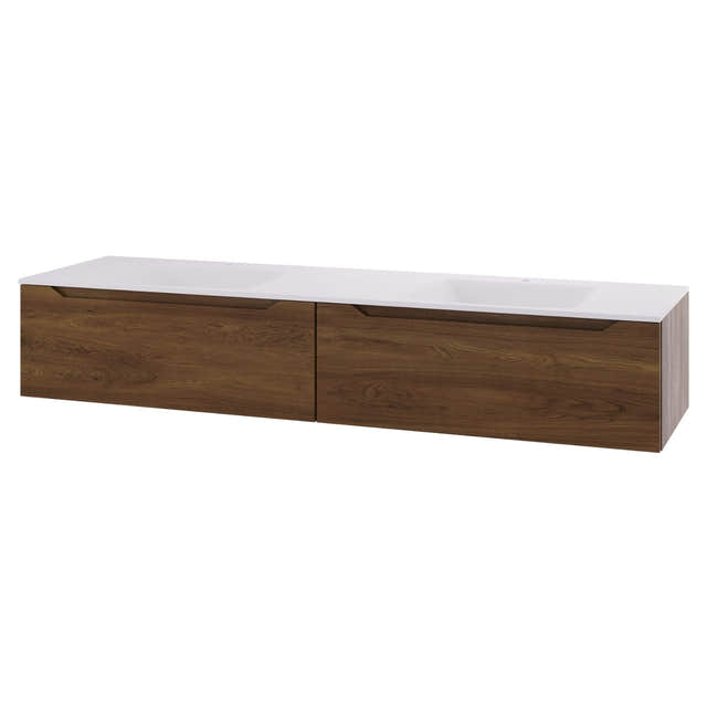 Linn Bad Emma D45 Servantskap med 1 skuff Mørk eik / 160cm dobbel Linn Bad Servantskap LB-130816D2S