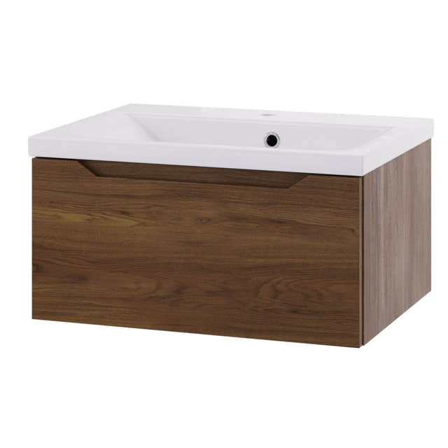 Linn Bad Emma D45 Servantskap med 1 skuff Mørk eik / 60cm Linn Bad Servantskap LB-1308061S