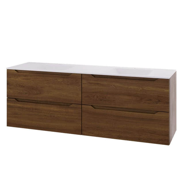 Linn Bad Emma D45cm Servantskap Mørk Eik / 120cm dobbel / 4 skuffer Linn Bad Servantskap LB-130812D4S
