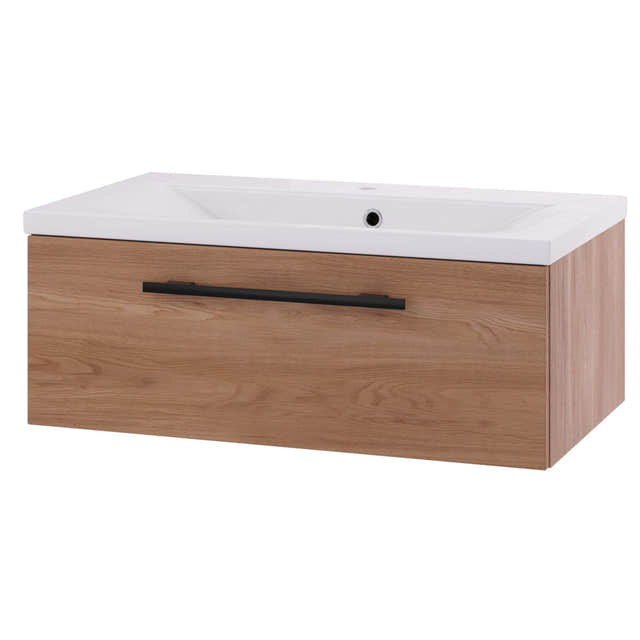 Linn Bad Ingrid D45 Servantskap med 1 skuff Eik / 100cm Linn Bad Servantskap LB-1105101S