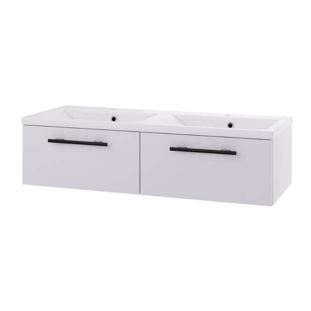 Linn Bad Ingrid D45 Servantskap med 1 skuff Hvit / 120cm dobbel 2 skuff Linn Bad Servantskap LB-110112D2S