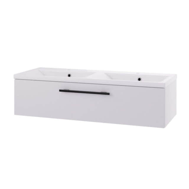 Linn Bad Ingrid D45 Servantskap med 1 skuff Hvit / 120cm høyre Linn Bad Servantskap LB-110112H1S