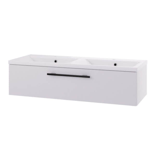 Linn Bad Ingrid D45 Servantskap med 1 skuff Hvit / 120cm venstre Linn Bad Servantskap LB-110112V1S