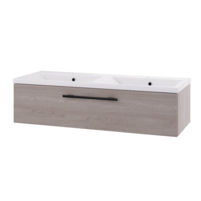 Linn Bad Ingrid D45 Servantskap med 1 skuff Lys eik / 120cm høyre Linn Bad Servantskap LB-110212H1S