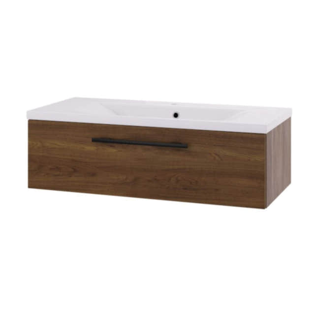 Linn Bad Ingrid D45 Servantskap med 1 skuff Mørk eik / 100cm Linn Bad Servantskap LB-1108101S