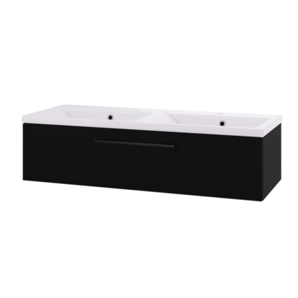 Linn Bad Ingrid D45 Servantskap med 1 skuff Svart / 120cm høyre Linn Bad Servantskap LB-110712H1S
