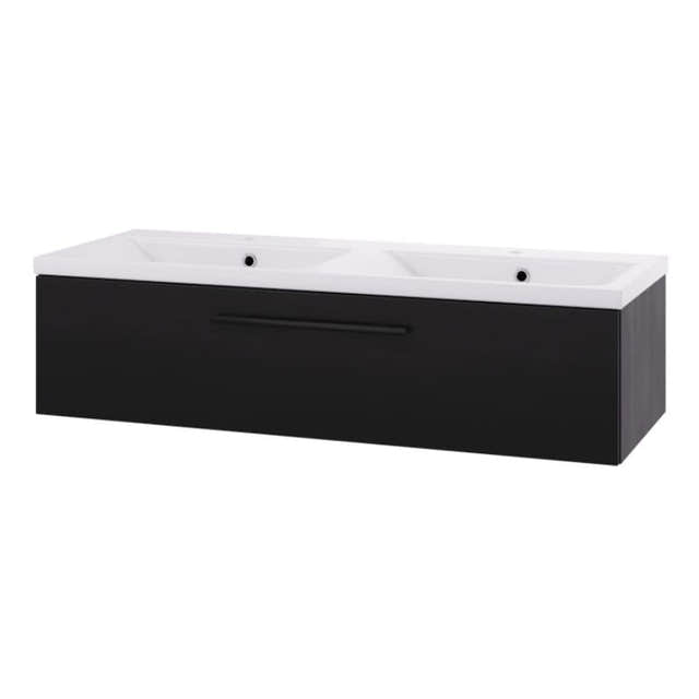 Linn Bad Ingrid D45 Servantskap med 1 skuff Svart eik / 120cm høyre Linn Bad Servantskap LB-110612H1S