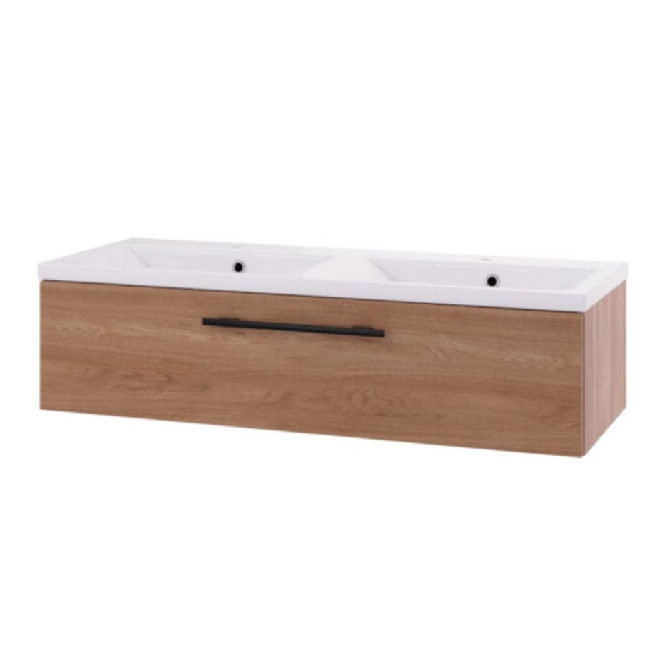 Linn Bad Ingrid D45 Servantskap med 1 skuff Svart eik / 120cm venstre Linn Bad Servantskap LB-110612V1S