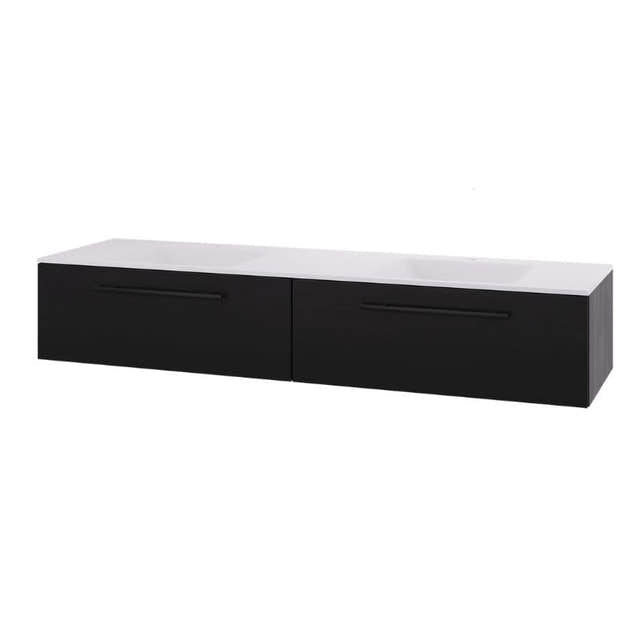 Linn Bad Ingrid D45 Servantskap med 1 skuff Svart eik / 160cm dobbel Linn Bad Servantskap LB-110616D2S