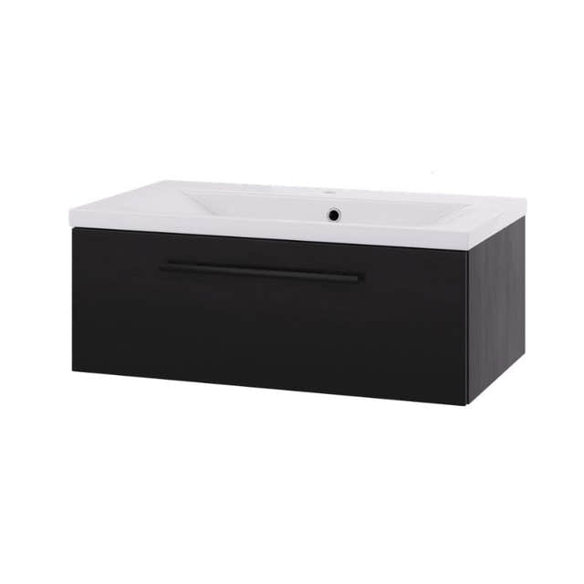 Linn Bad Ingrid D45 Servantskap med 1 skuff Svart eik / 80cm Linn Bad Servantskap LB-1106081S