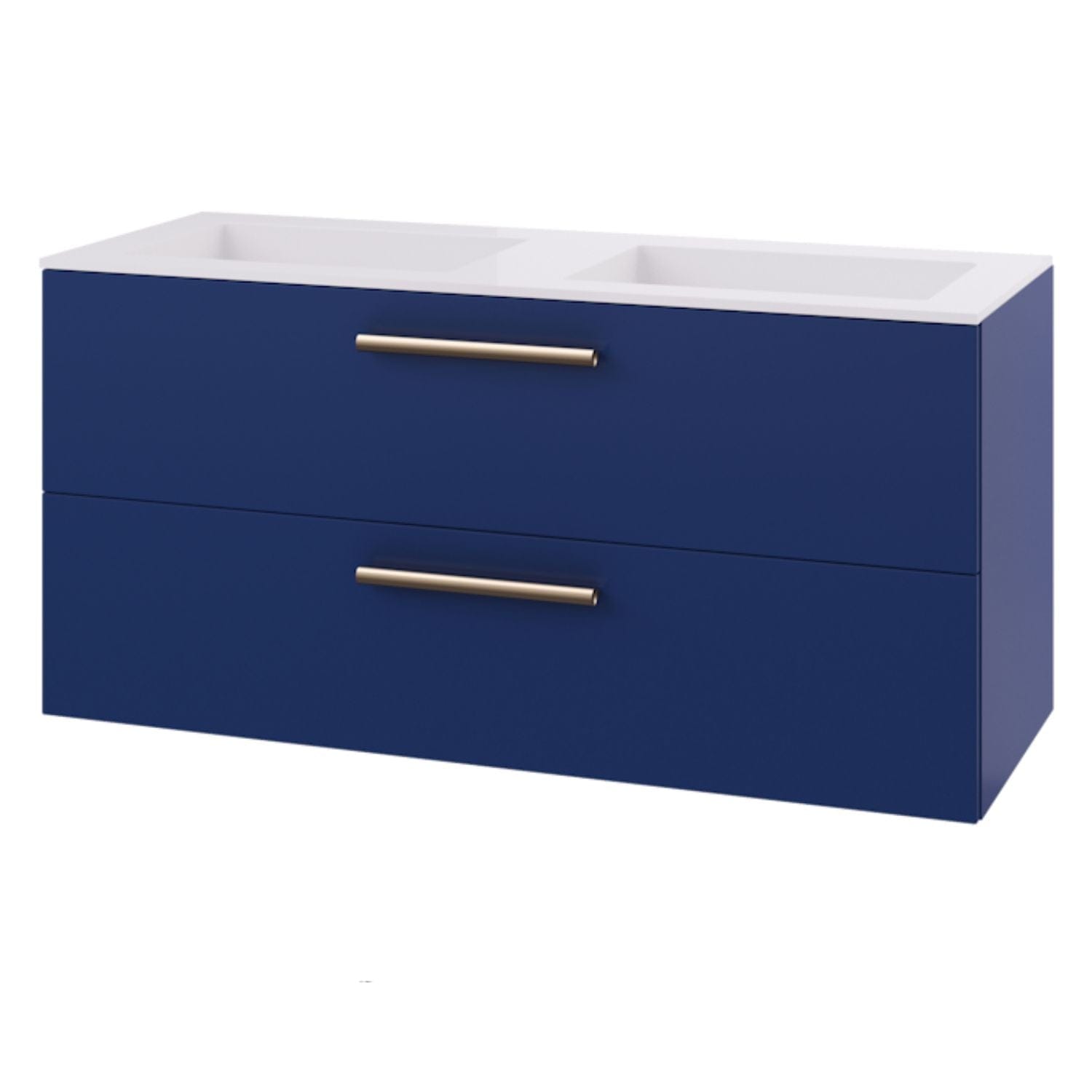 Linn Bad Ingrid D45cm Servantskap Blå / 120cm dobbel Linn Bad Servantskap LB-110412D