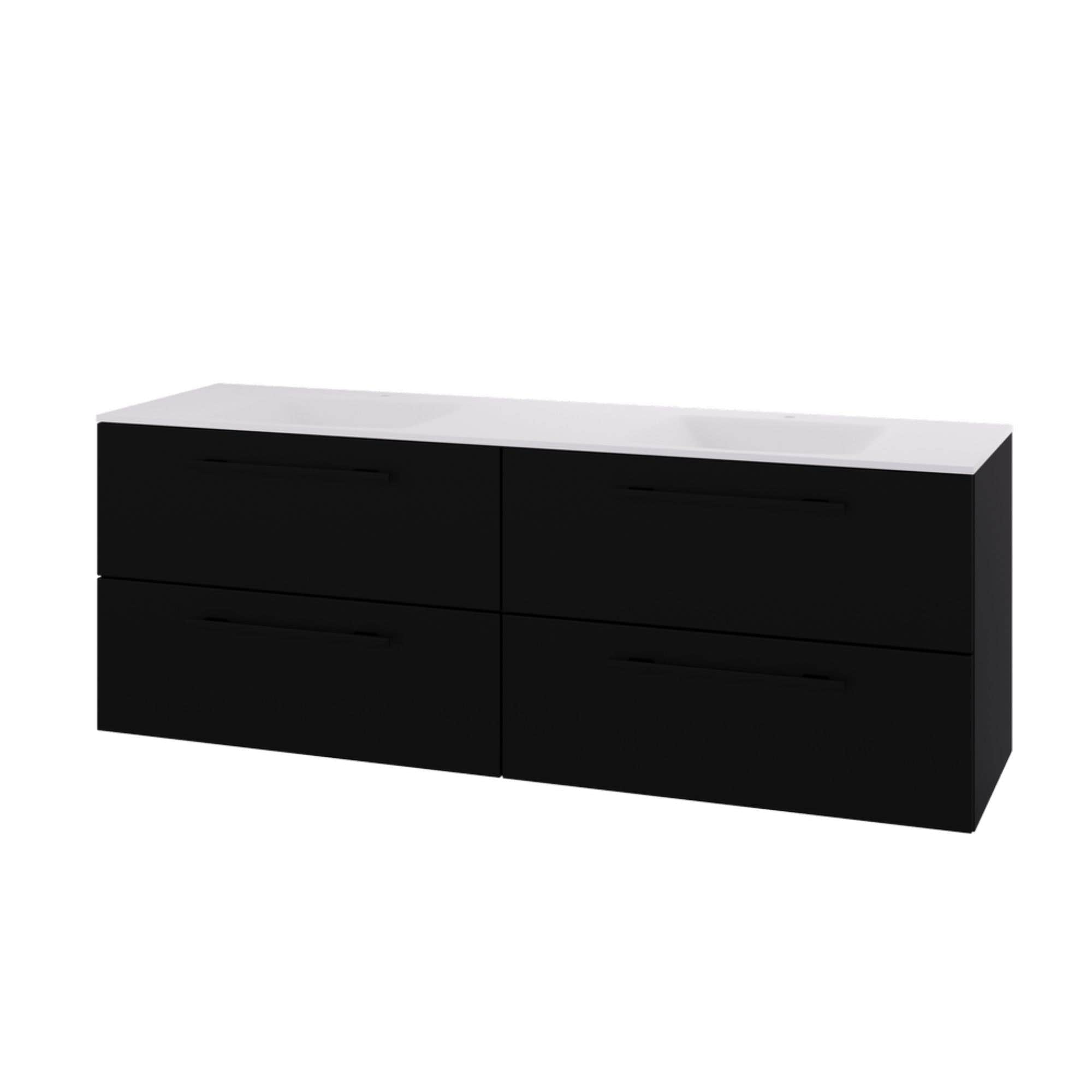 Linn Bad Ingrid D45cm Servantskap Svart matt / 160cm dobbel Linn Bad Servantskap LB-110716D