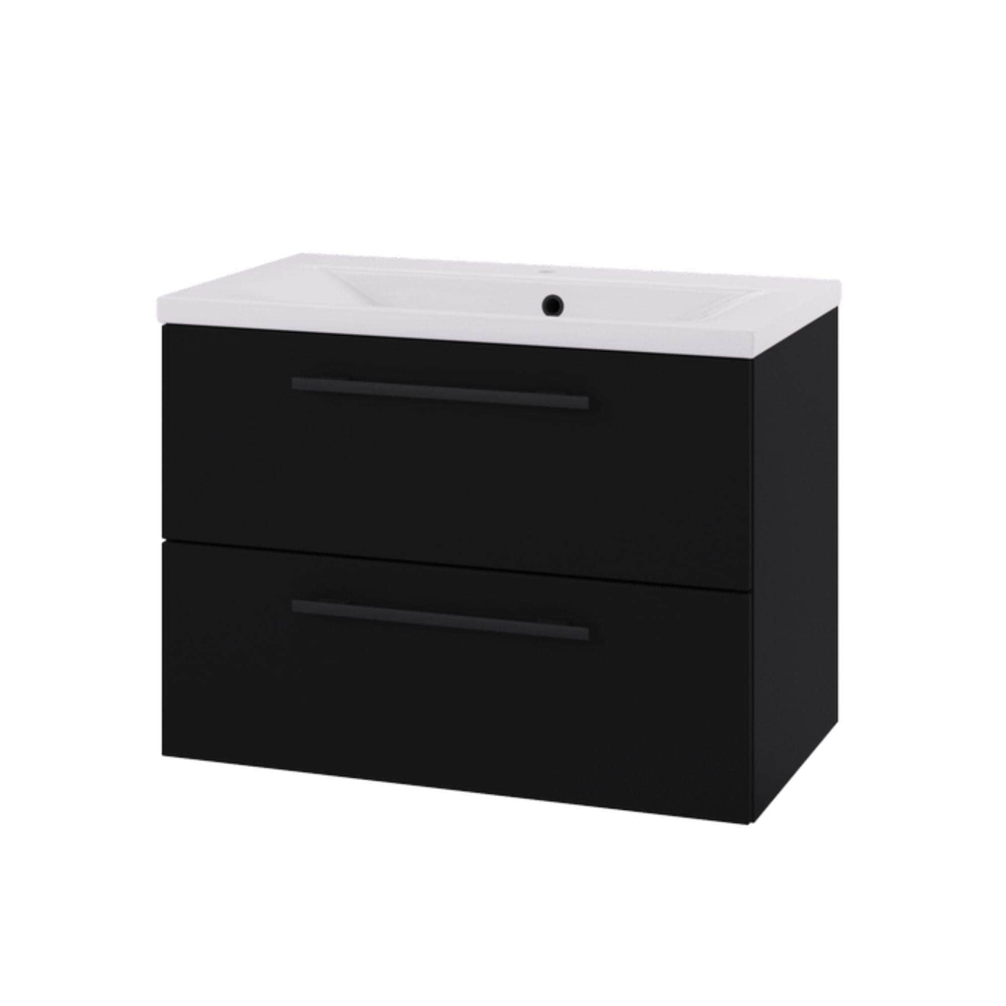 Linn Bad Ingrid D45cm Servantskap Svart matt / 80cm Linn Bad Servantskap LB-110708