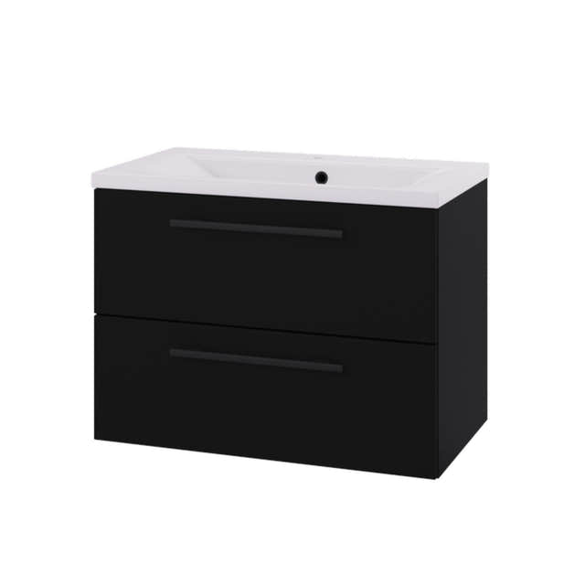 Linn Bad Ingrid D45cm Servantskap Svart matt / 80cm Linn Bad Servantskap LB-110708