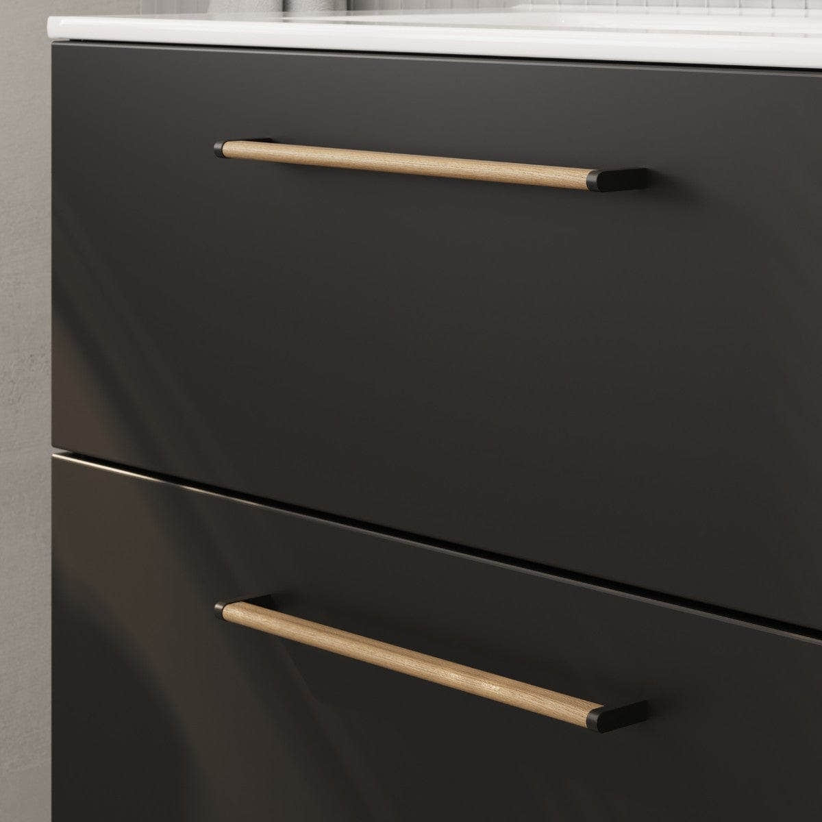 Linn Bad Ingrid Grep Eik/Svart Linn Bad Knotter og håndtak LB-81G732