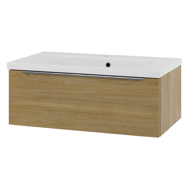 Linn Bad Mari D45 Servantskap med 1 skuff Eik / 80cm Linn Bad Servantskap LB-1205081S