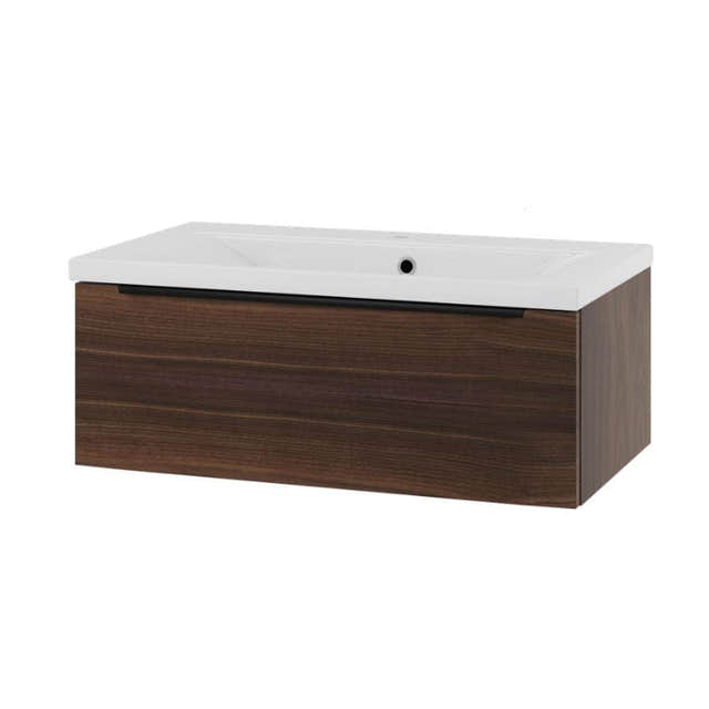 Linn Bad Mari D45 Servantskap med 1 skuff Valnøtt / 80cm Linn Bad Servantskap LB-1208081S